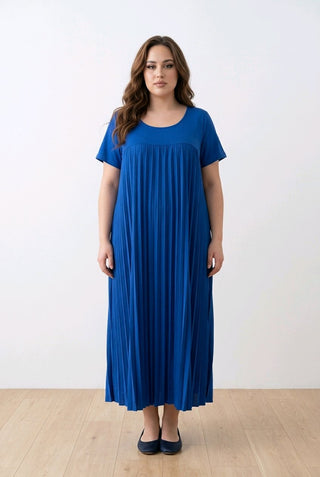 Lang plisseret kjole, Mint