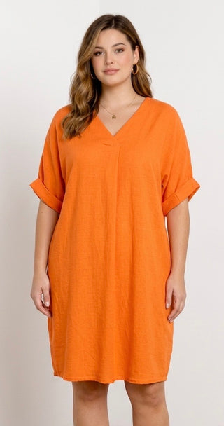 Tunika kjole, Orange