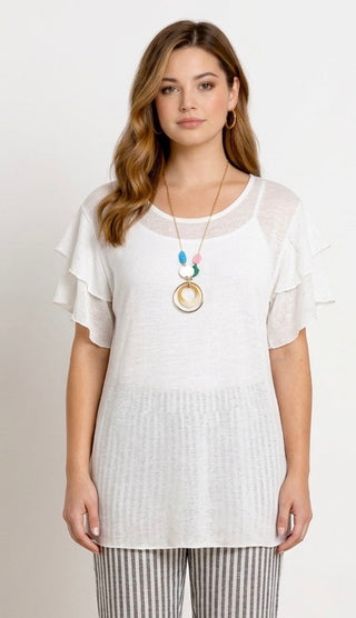 Bluse med smykke, khaki