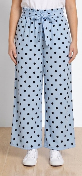Bukser med dots og bindebånd, Blå
