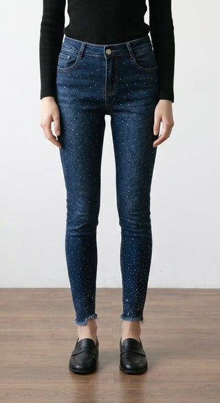 Denim med rhinsten