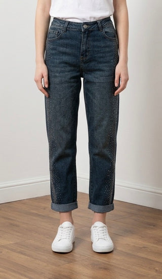 Jeans med rhinsten