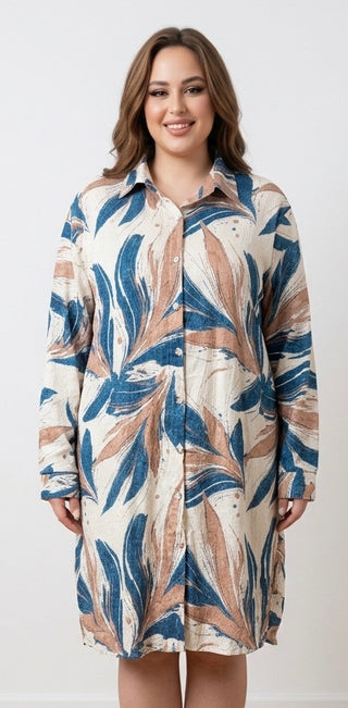 Tunika med print, sort