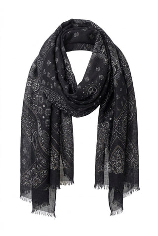 Tørklæde med Paisley print, army