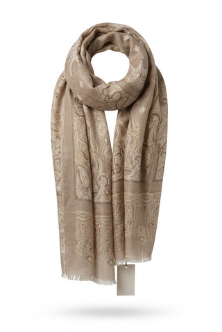 Tørklæde med Paisley print, sort