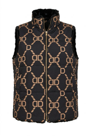 Vest, Black/camel