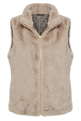 Vest, Black/camel