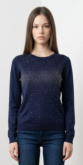 Strik med bling, sort
